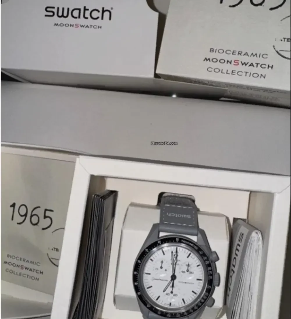 Swatch x Omega Bioceramic MoonSwatch 1965 Grey White SO33M106